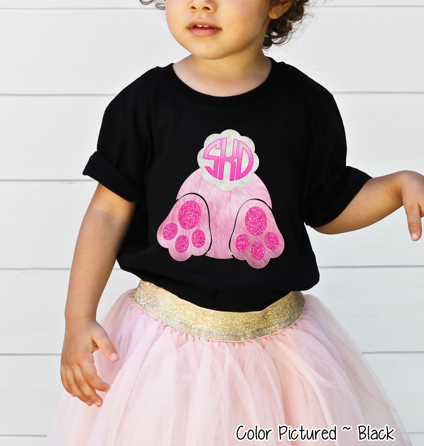 Monogram Bunny Butt Shirt Easter Day Tee
