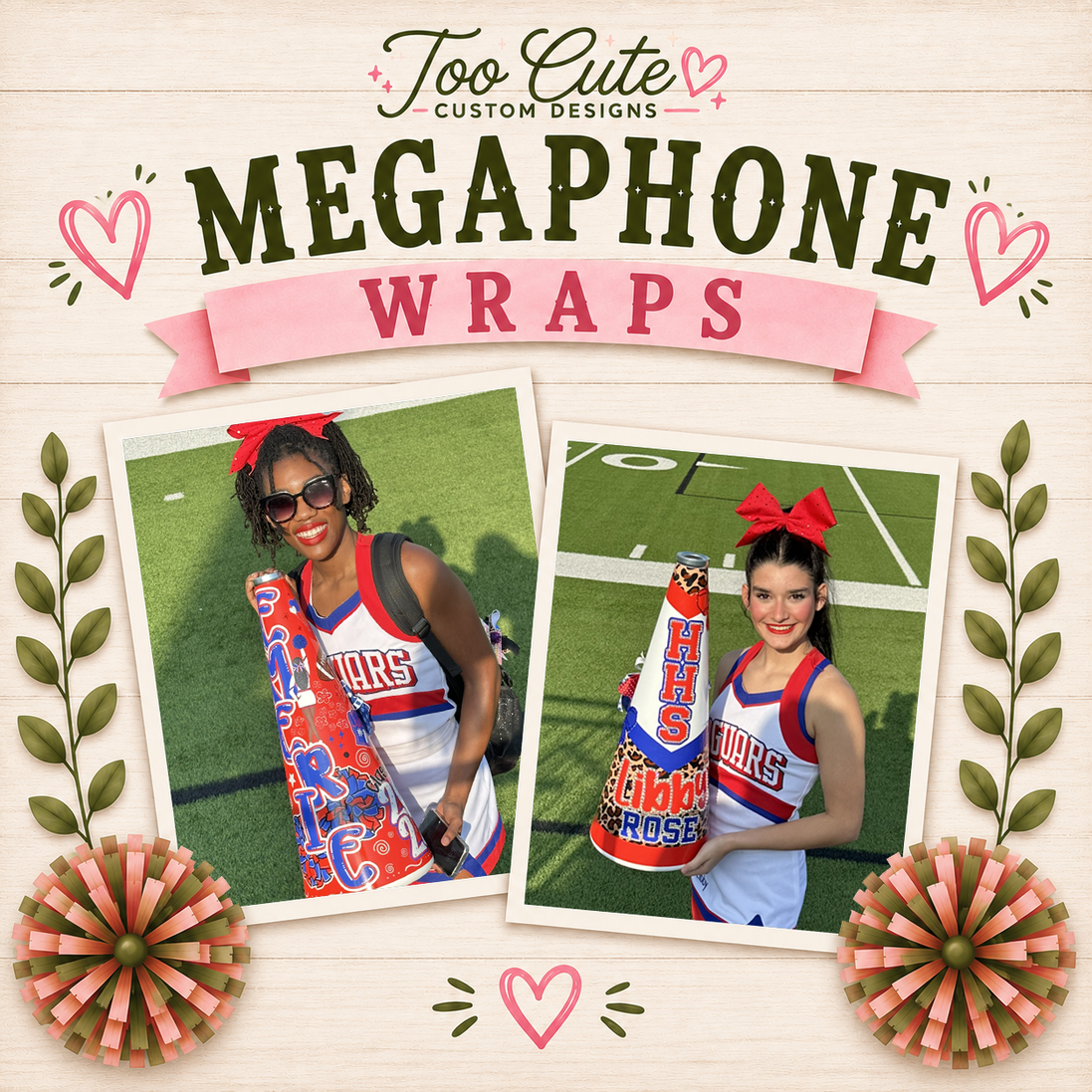 Custom Spirit 24" Megaphone Design & Wrap Service