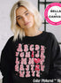 Faux Glitter I Love You Alphabet Valentine Tee or Sweatshirt