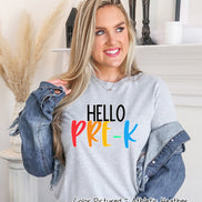 Rainbow Hello School Grade Student and Teacher Tee