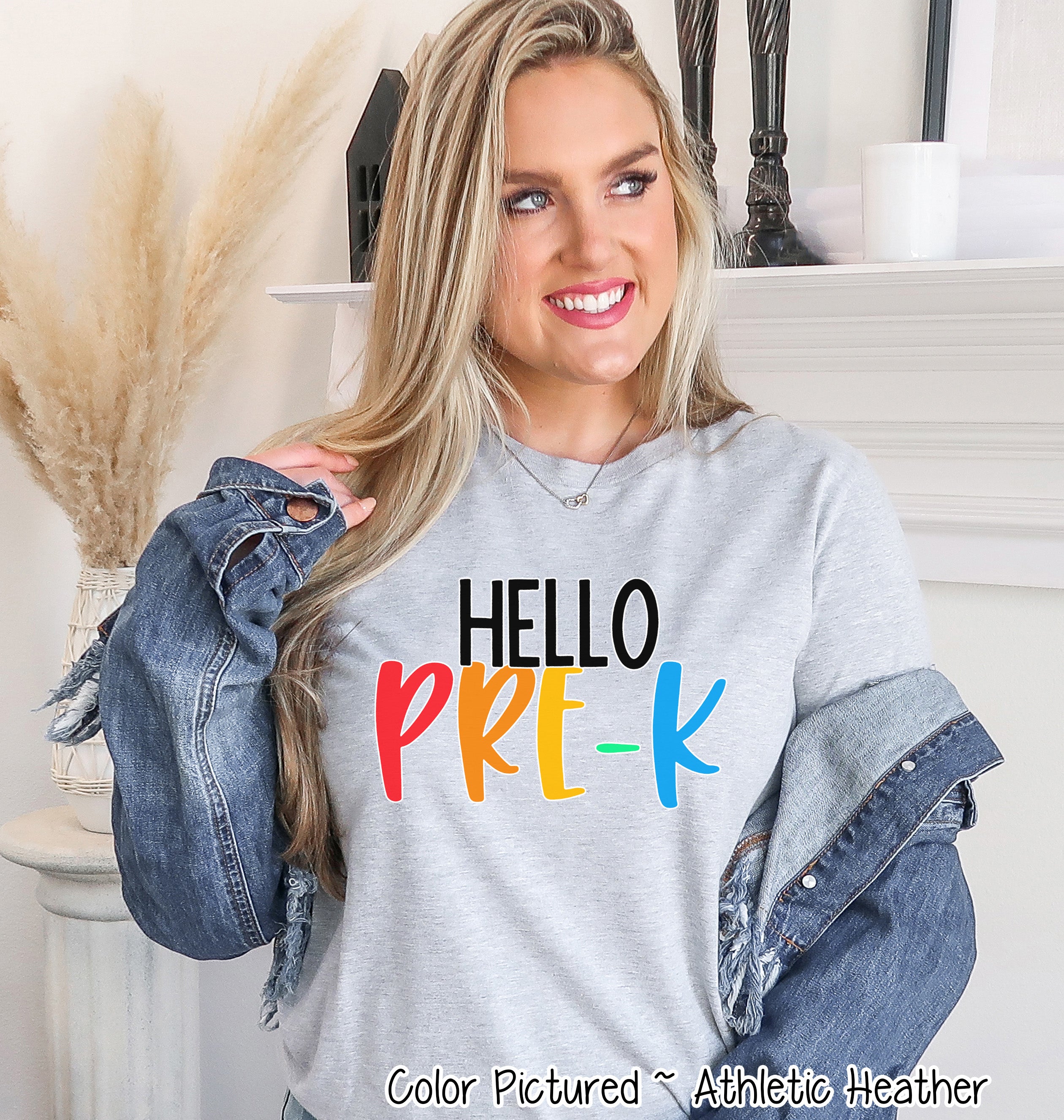 Rainbow Hello School Grade Student and Teacher Tee