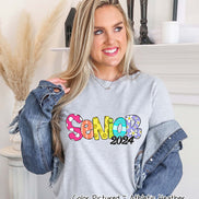 Senior 2024 Retro Doodle Class of 2024 Tee