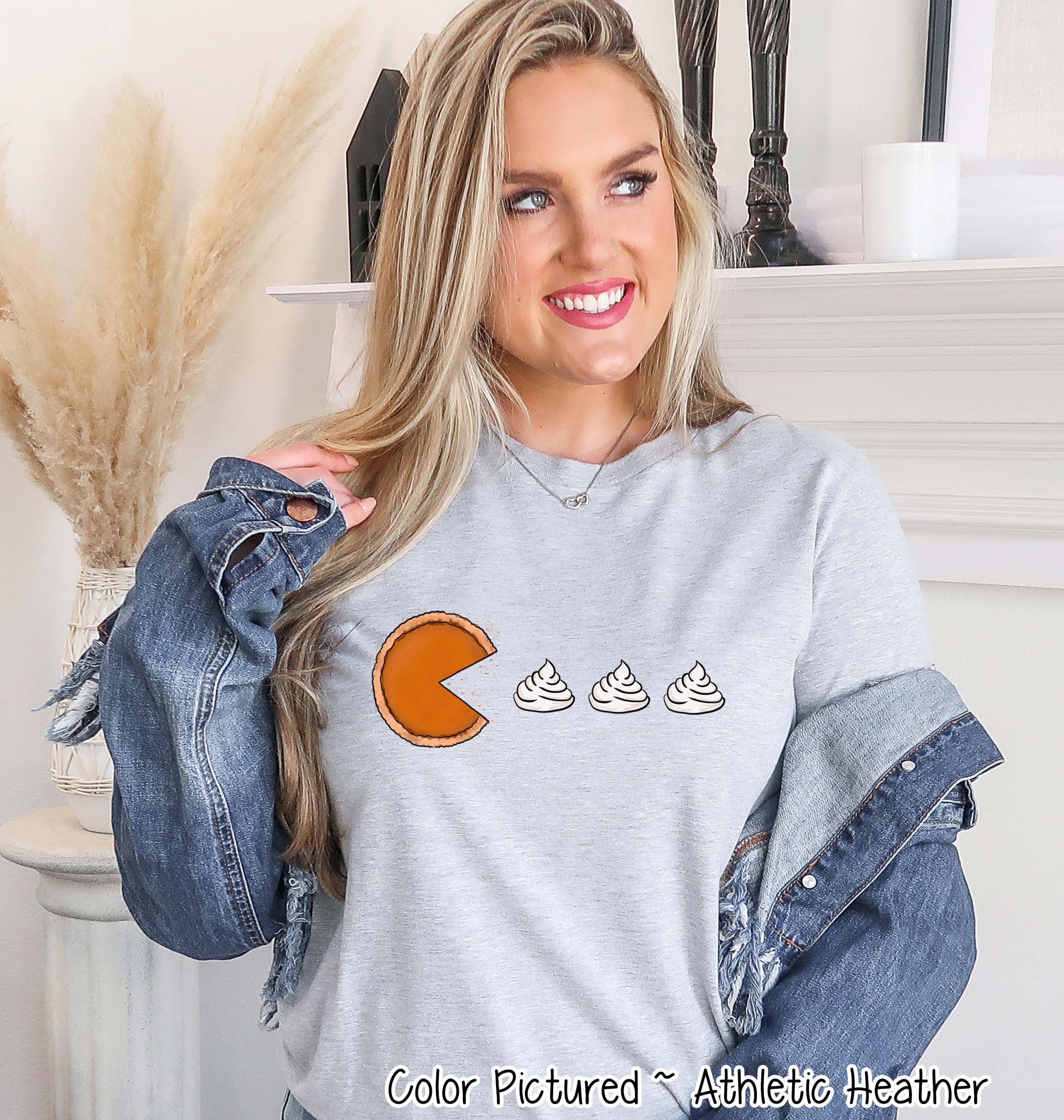 Pac Man Pie Gaming Thanksgiving Fun Fall Tee