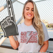 Personalized Leopard Lighting School Spirit Fan Tee