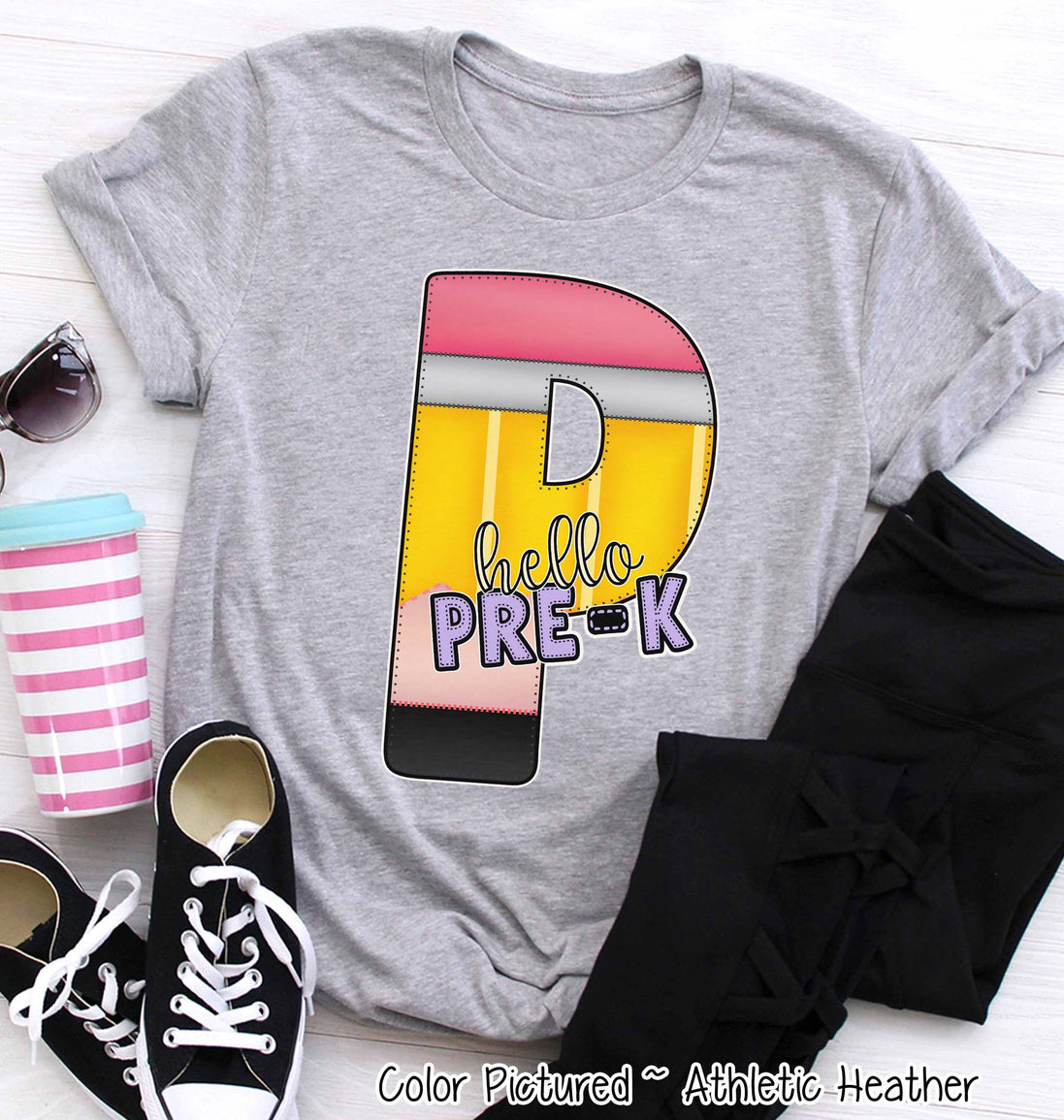 Hello Grade Pencil Back to School Student and Teacher Tee