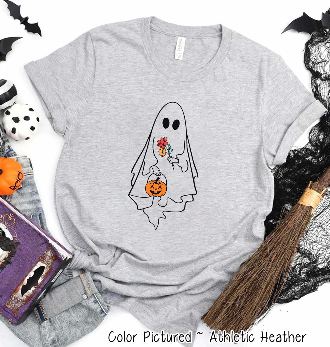 Ghost Outline Halloween Tee