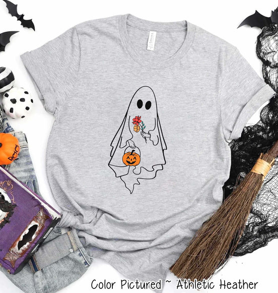 Ghost Outline Halloween Tee