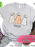 Personalized Bow Ghost Trio with Custom Name Halloween Tee