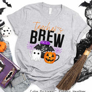 Teacher's Brew Coffee Lovers Teacher Halloween Tee