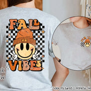 Retro Fall Vibes Smile 2 Sided Tee