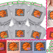 Personalized Leopard Basketball Fan Tee