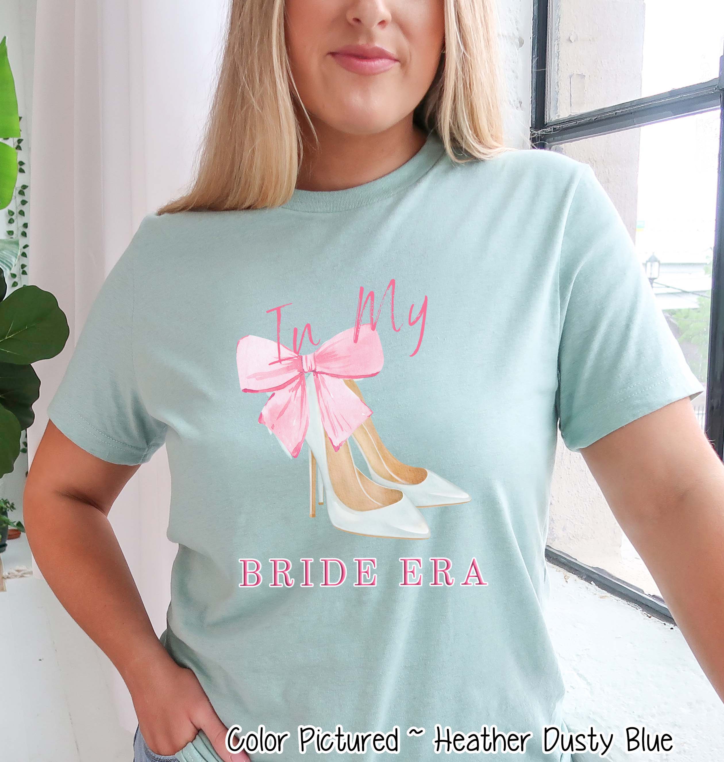 Coquette Pink Bow In my Bride Era Tee and Sweatshirt