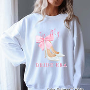 Coquette Pink Bow In my Bride Era Tee and Sweatshirt