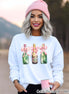 Monogram Coquette Pink Bow Champagne Trio Girly Tee and Sweatshirt