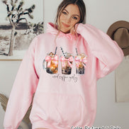Coquette Pink Bow Iced Coffee Girly Tee and Sweatshirt