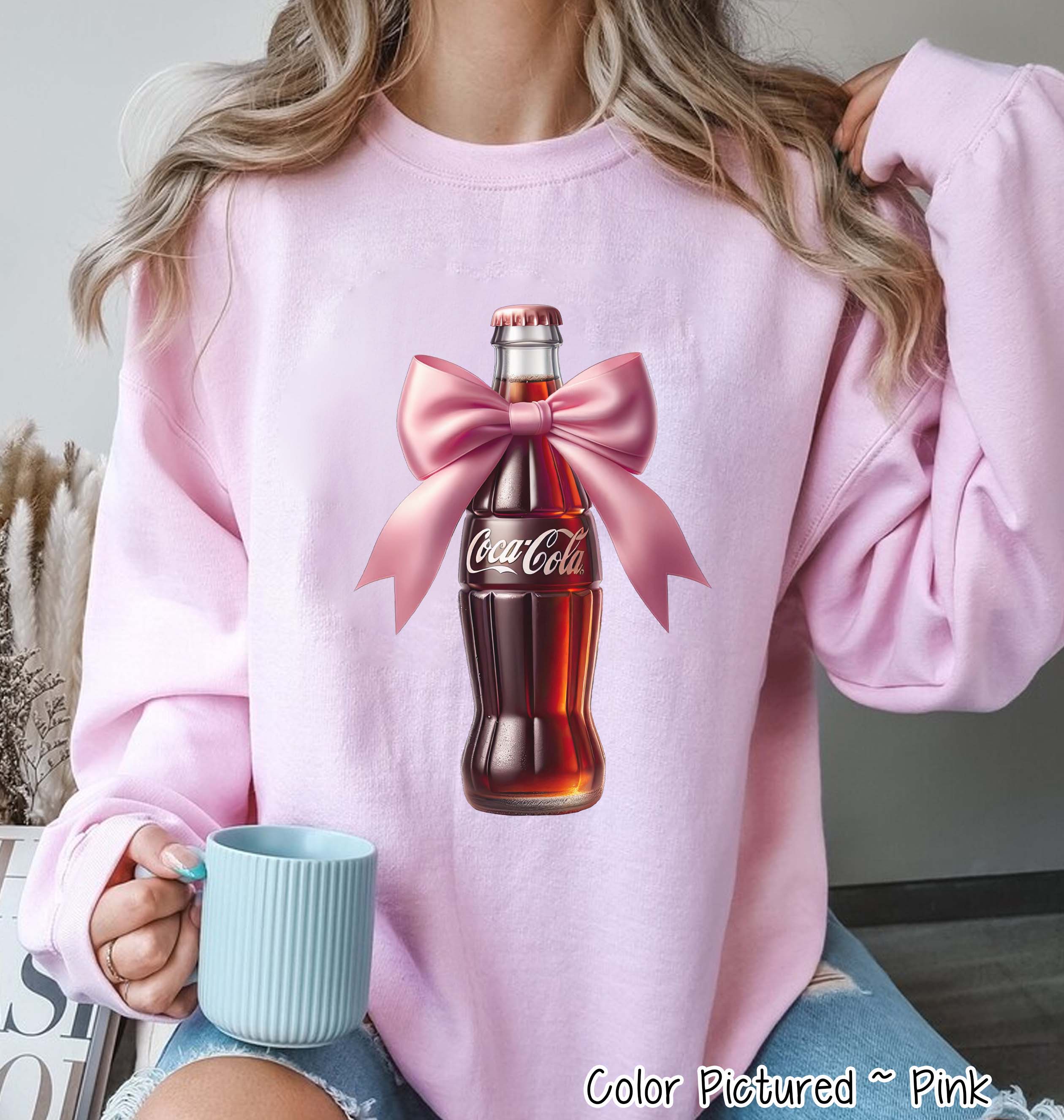 Coquette Pink Bow Coke Trendy Tee and Sweatshirt