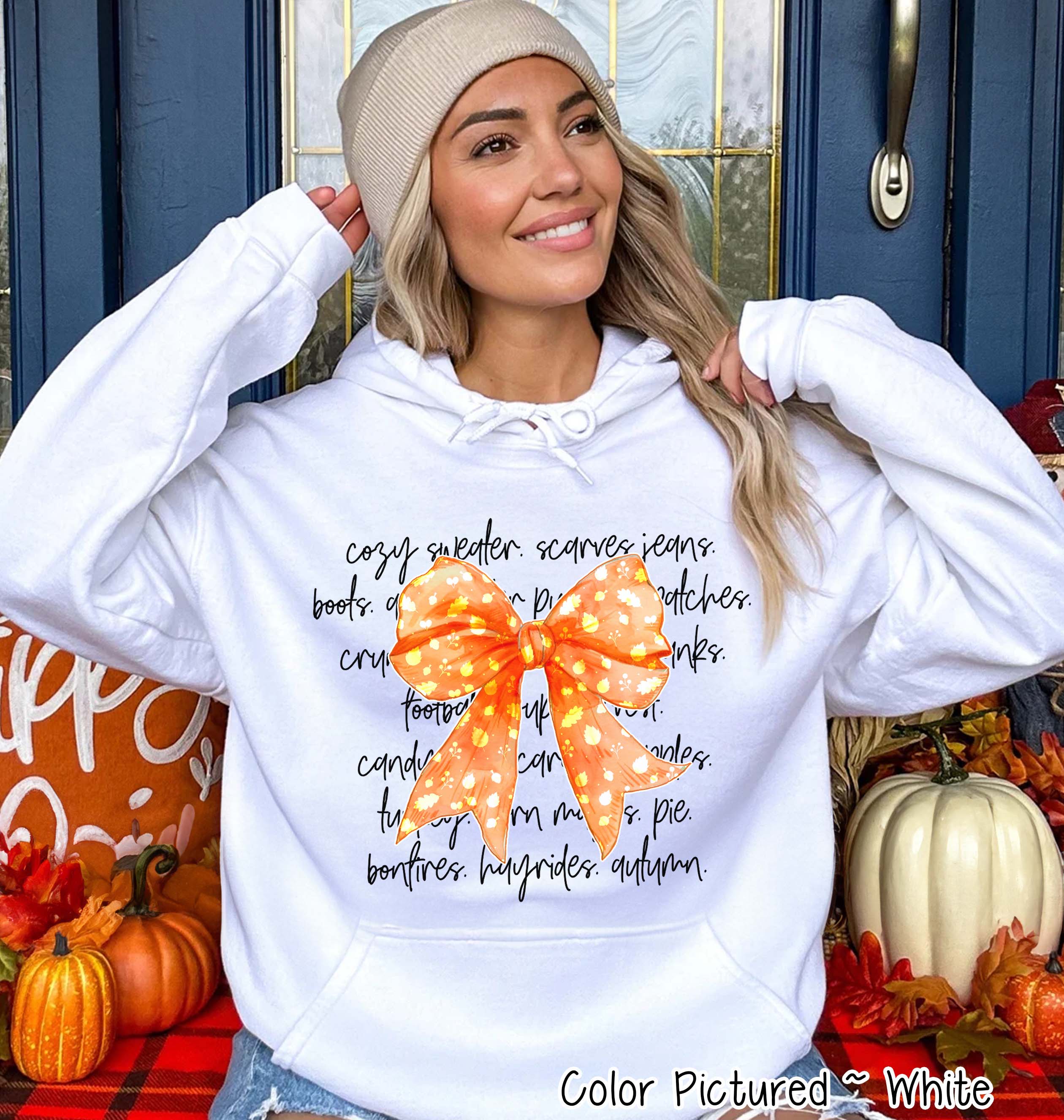 Coquette Fall Bow Cozy Sweater or Tee