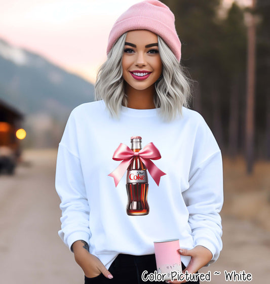 Coquette Pink Bow Diet Coke Trendy Soda Tee and Sweatshirt