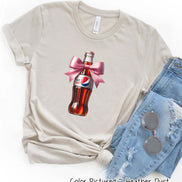 Coquette Pink Bow Diet Pepsi Trendy Soda Tee and Sweatshirt