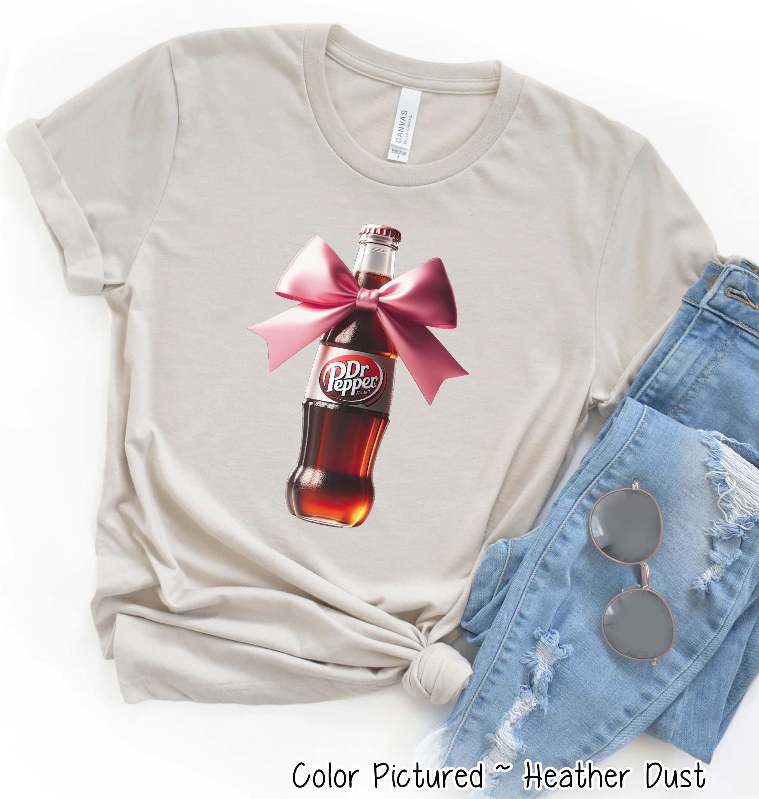 Coquette Pink Bow Dr Pepper Trendy Soda Tee and Sweatshirt