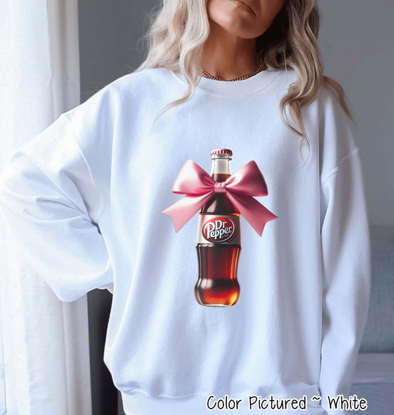 Coquette Pink Bow Dr Pepper Trendy Soda Tee and Sweatshirt