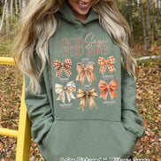 God Says You Are Coquette Bow Fall Sweatshirt or Tee