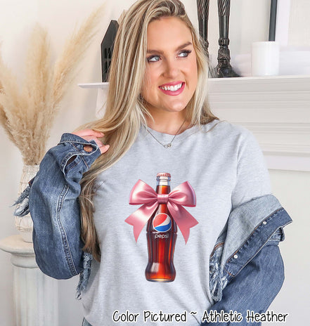 Coquette Pink Bow Pepsi Trendy Soda Tee and Sweatshirt