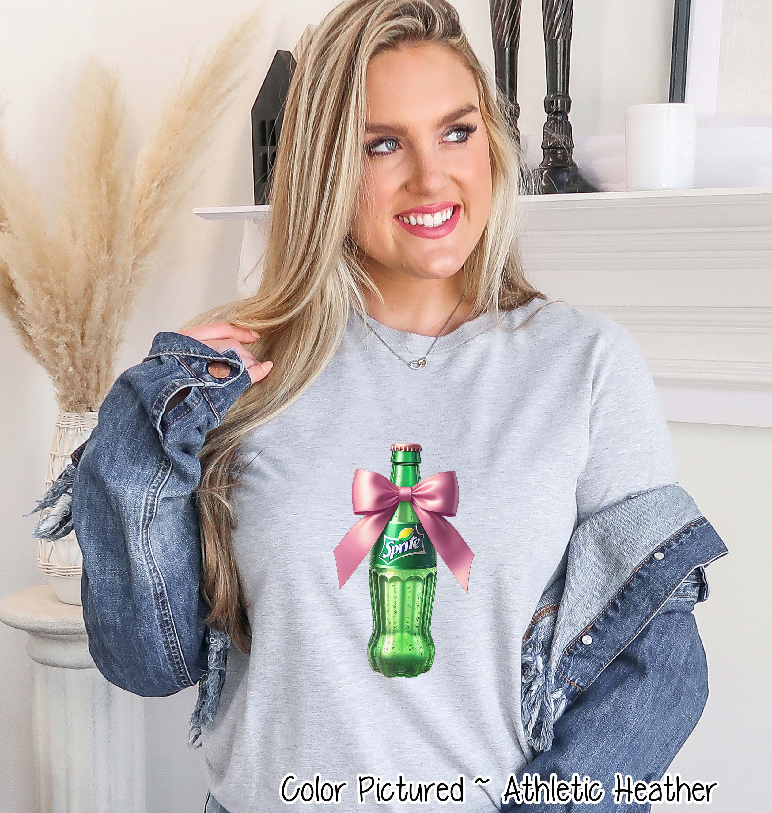 Coquette Pink Bow Sprite Trendy Soda Tee and Sweatshirt