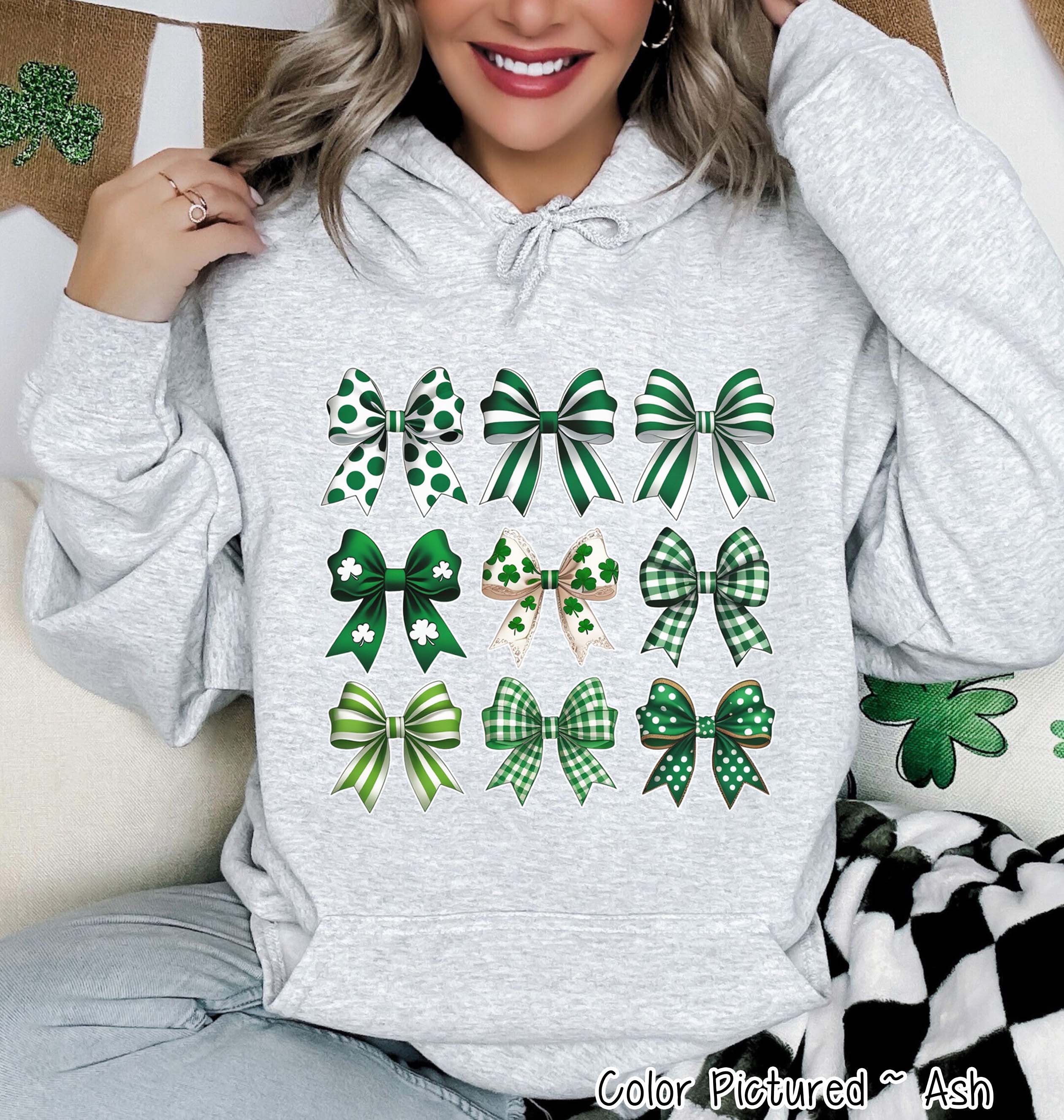 Coquette Bows St Patricks Day Tee or Sweatshirt