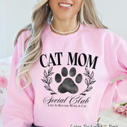 Cat Mom Social Club Tee or Sweatshirt