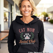 Cat Mom Retro Social Club Tee or Sweatshirt