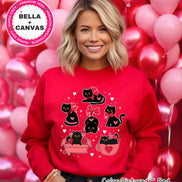 Cute Black Cat Valentine Tee or Sweatshirt