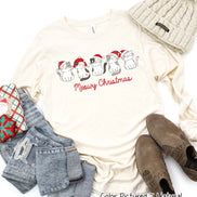 Meowy Christmas Cute Cat Tee or Sweatshirt