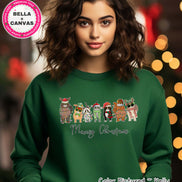 Meowy Christmas Cats wrapped in Lights Tee or Sweatshirt