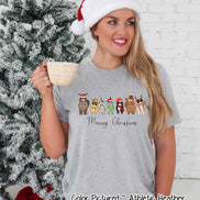 Meowy Christmas Cats wrapped in Lights Tee or Sweatshirt