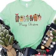 Meowy Christmas Cats wrapped in Lights Tee or Sweatshirt