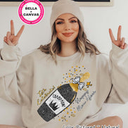 Let's Celebrate Champagne Happy New Year Tee or Sweatshirt