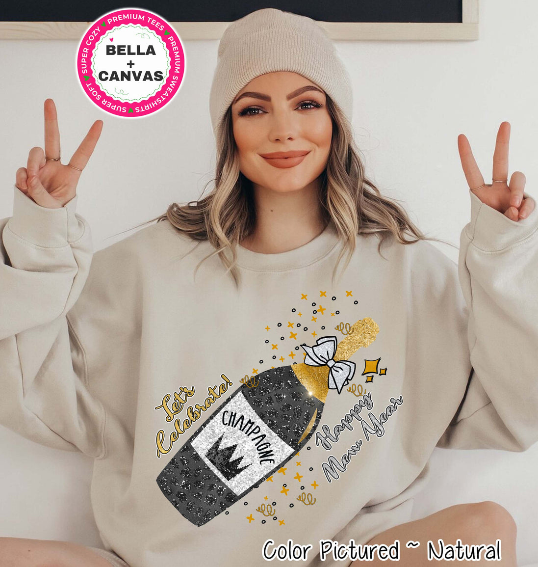 Let's Celebrate Champagne Happy New Year Tee or Sweatshirt