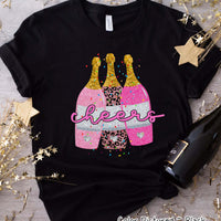 Champagne Cheers New Year Tee or Sweatshirt