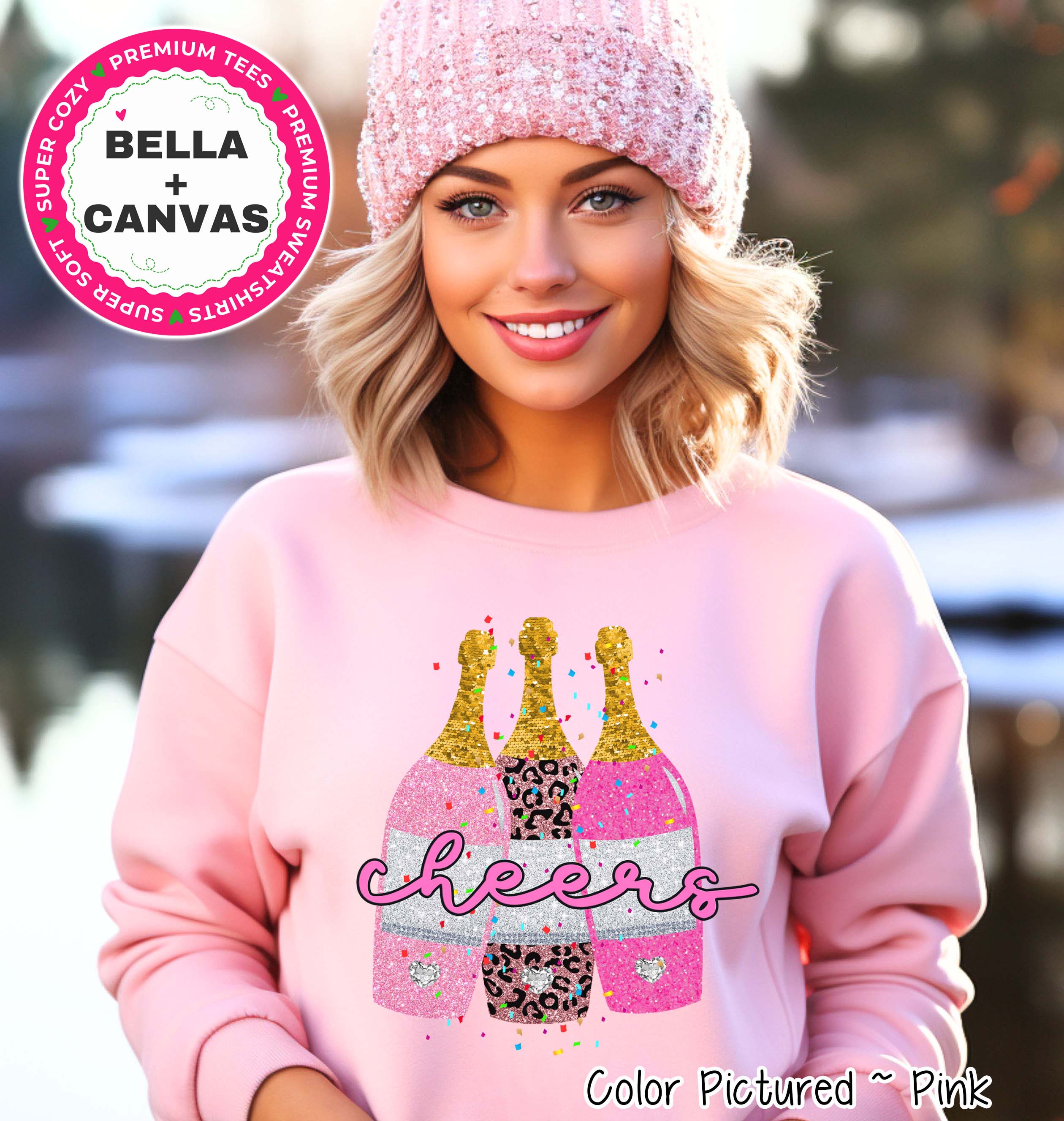 Champagne Cheers New Year Tee or Sweatshirt
