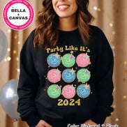 Party Like It's 2024 Disco Ball New Year Tee or Sweatshirt