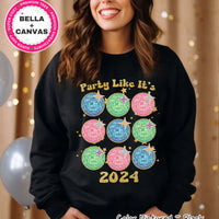 Party Like It's 2024 Disco Ball New Year Tee or Sweatshirt