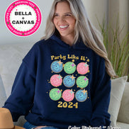 Party Like It's 2024 Disco Ball New Year Tee or Sweatshirt