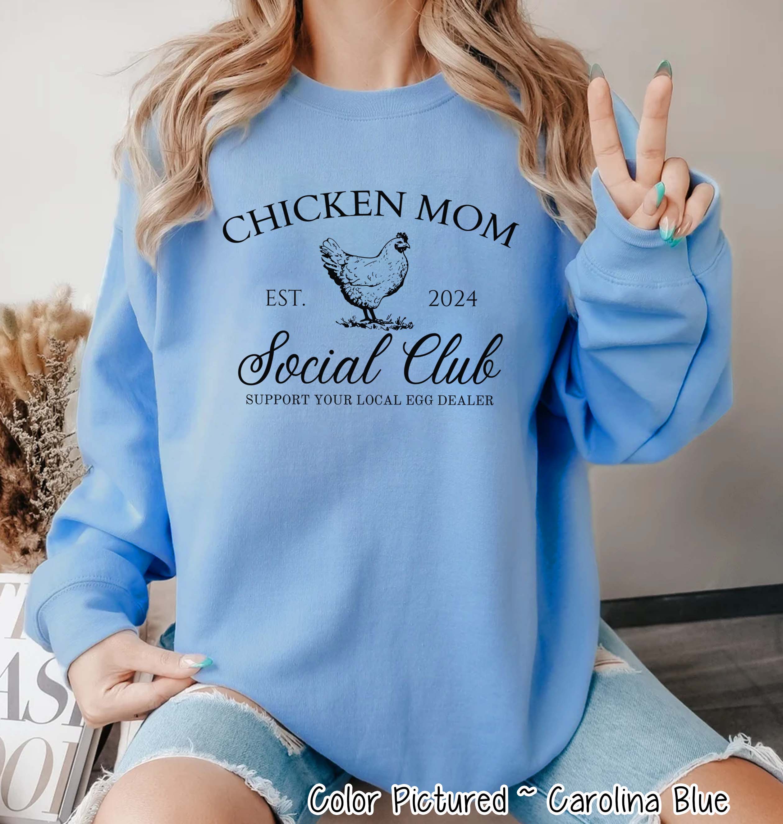 Chicken Mom Social Club Tee or Sweatshirt