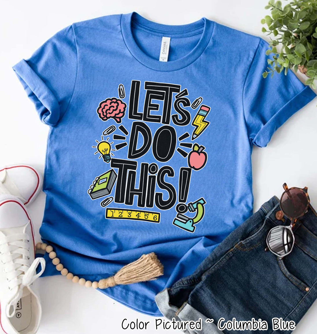 Let's Do This Motivational Back To School Testing Day Teacher Tee