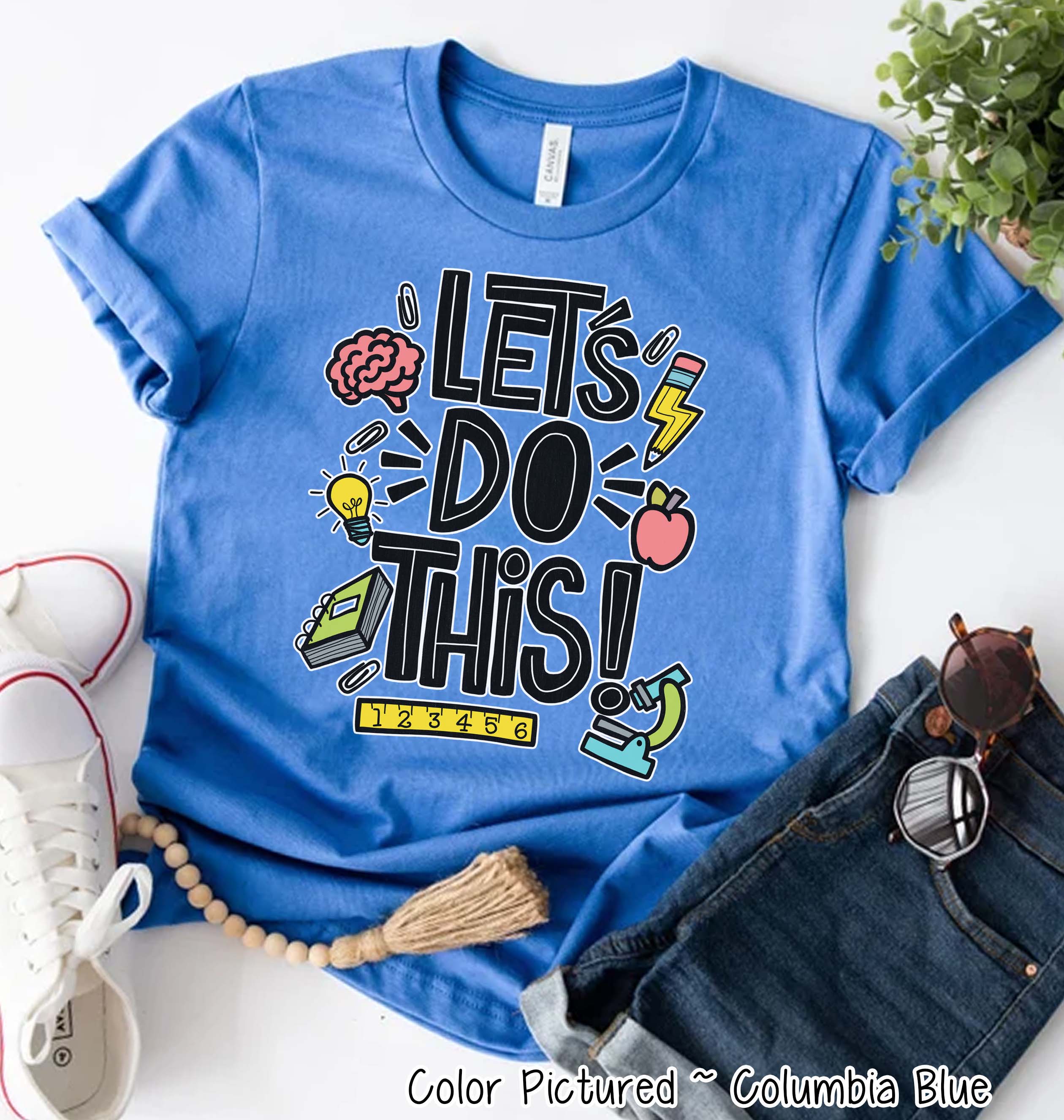 Let's Do This Motivational Back To School Testing Day Teacher Tee