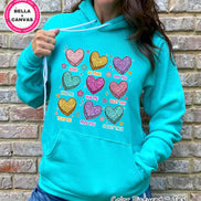 Faux Glitter Conversation Hearts Valentine Tee or Sweatshirt