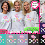 Personalized Candy Hearts Kids Names Valentine Tee or Sweatshirt