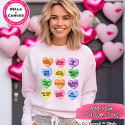 Personalized Teacher Conversation Hearts Valentine Tee or Sweatshirt