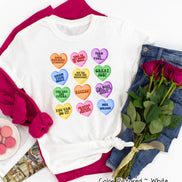 Personalized Teacher Conversation Hearts Valentine Tee or Sweatshirt